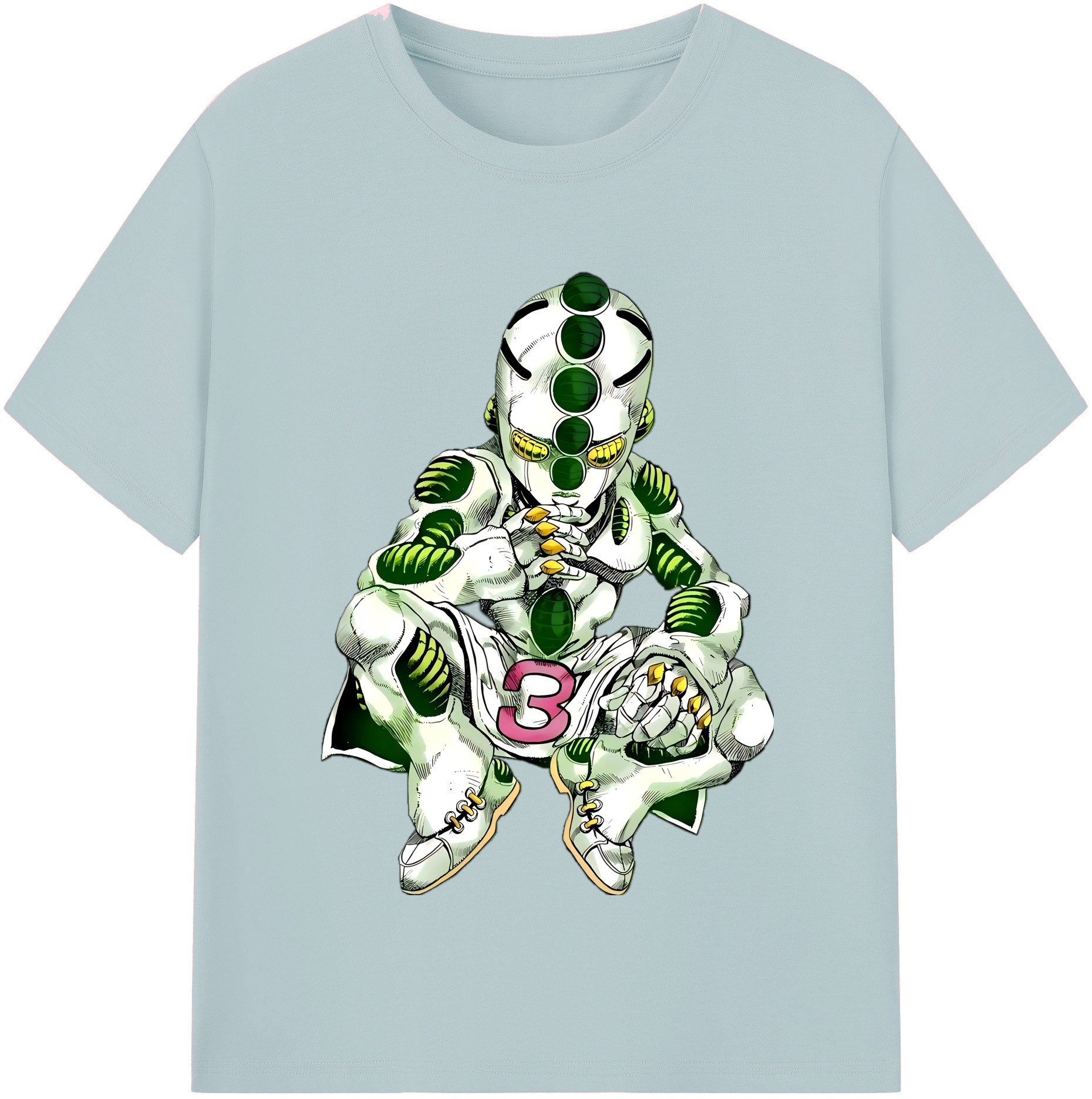 （画像用） ジョジョの奇妙な冒険 広瀨康一 JoJo's Bizarre Adventure Hirose Koichi 綿100％半袖Tシャツ（フロントプリント）